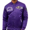 Baltimore Ravens Purple Satin Jacket Mens