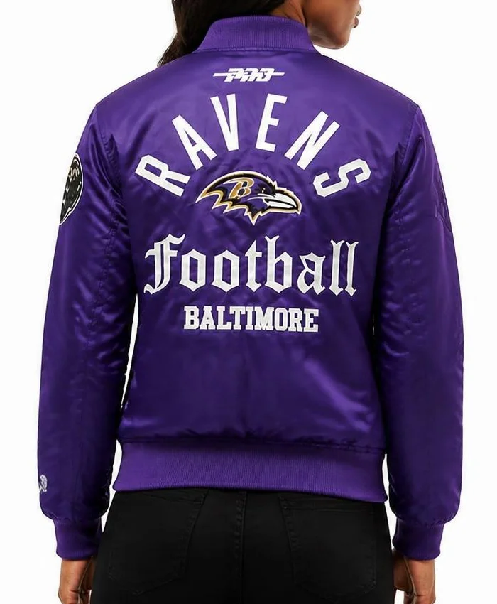 Baltimore Ravens Purple Satin Jacket Women