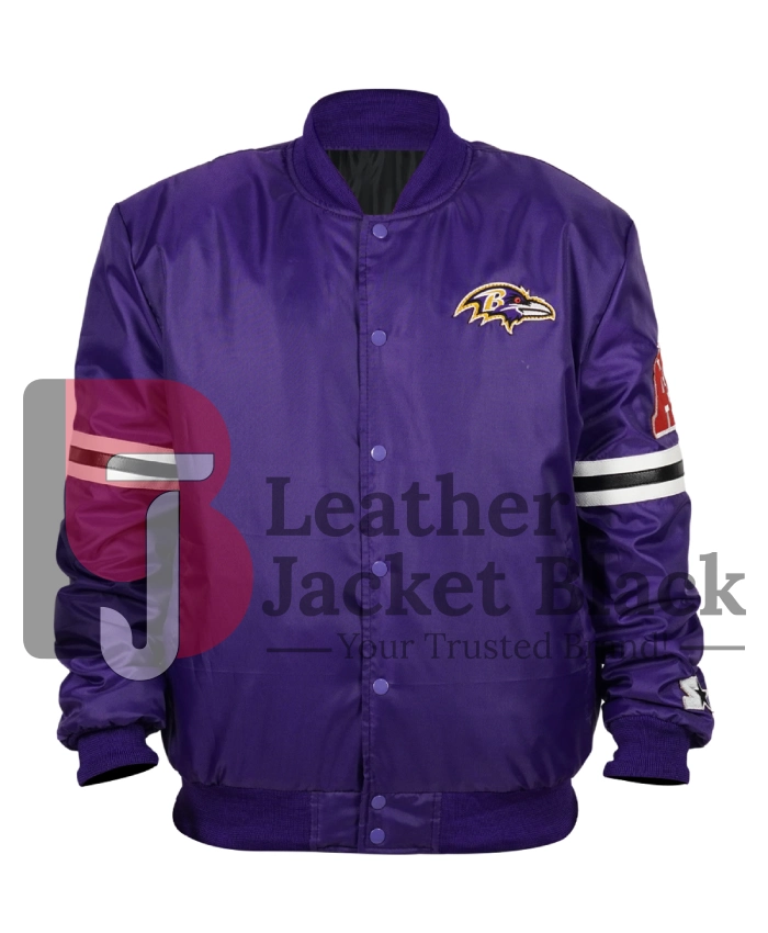 Baltimore Ravens Purple Starter Bomber Jacket