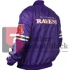 Baltimore Ravens Starter Purple Satin Full Snap Bomber Jacket