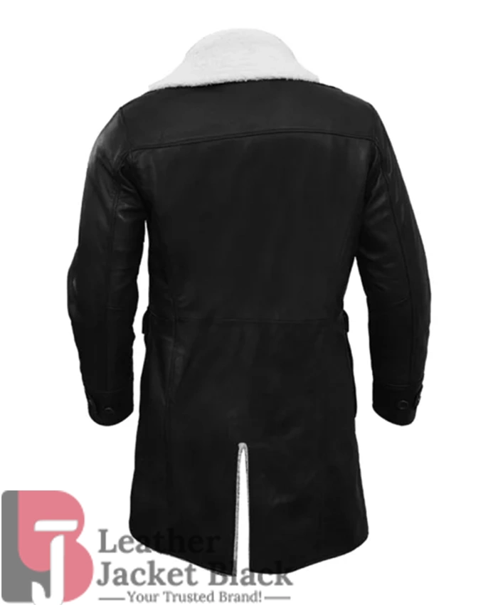 Bane Dark Knight Rises Black Leather Coat