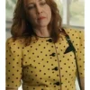 Barbara Cope TV Series Boots 2025 Vera Farmiga Yellow Polka Dot Blazer