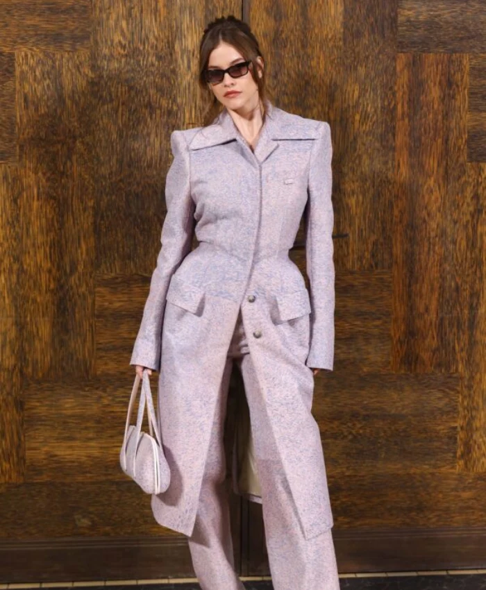 Barbara Palvin Paris Fashion Week Coat