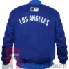 Baseball Team Los Angeles Dodgers Dugout Blue Wool Bomber Jacket For Men And Women