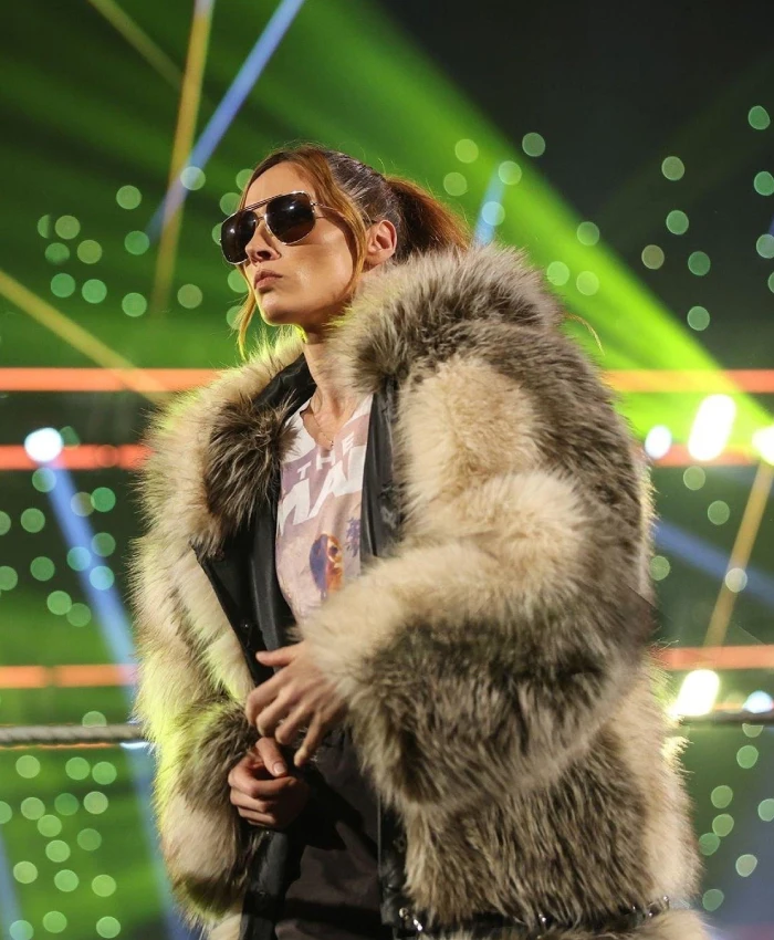 Becky Lynch Chinchilla Fur Coat - Image 3