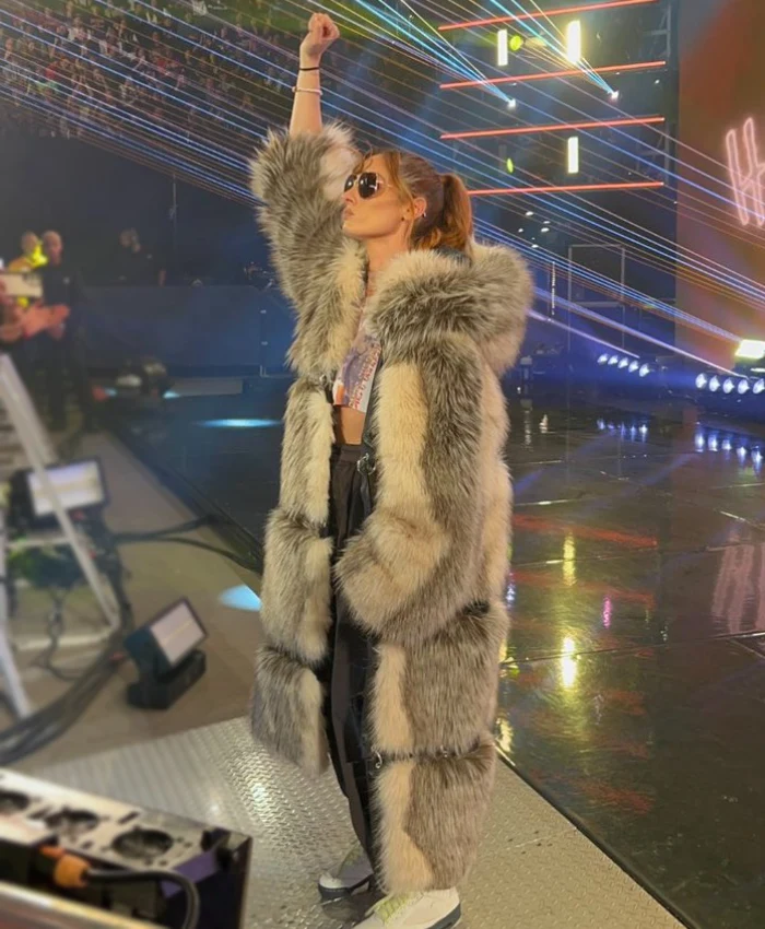 Becky Lynch Chinchilla Fur Coat - Image 4