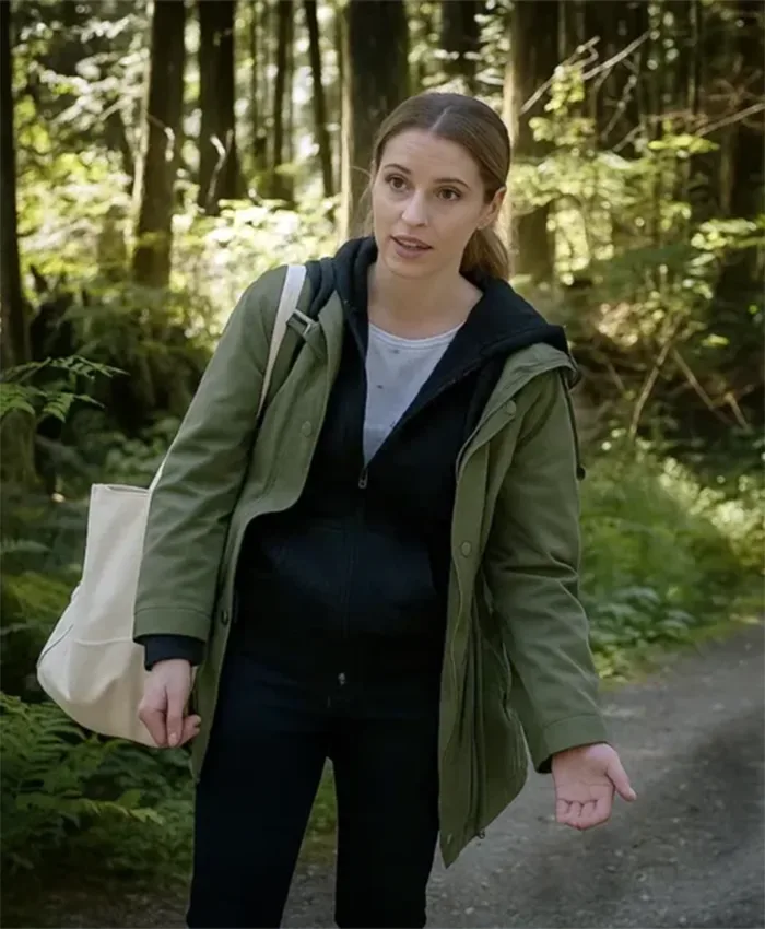 Before Your Father Finds Us 2025 Alexa PenaVega Green Coat