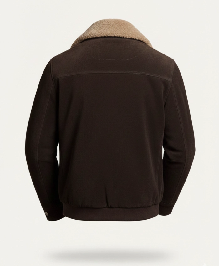 Belfast Suede Bomber Jacket - Image 3