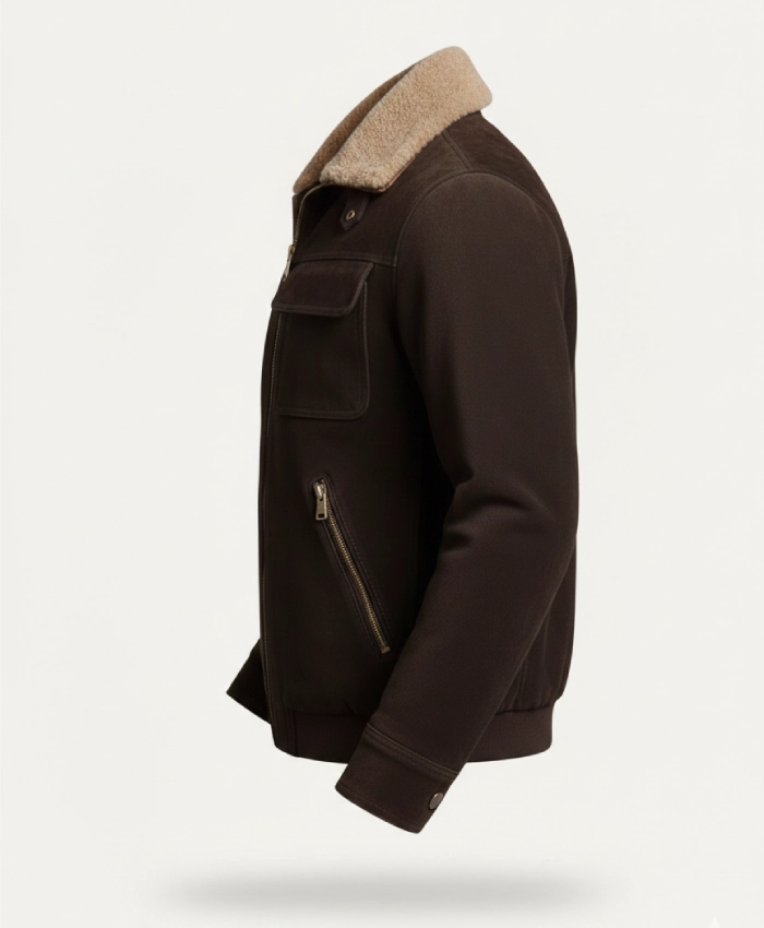 Belfast Suede Bomber Jacket - Image 2