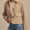 Belle Skinner Marshals Beige Suede Jacket For Sale