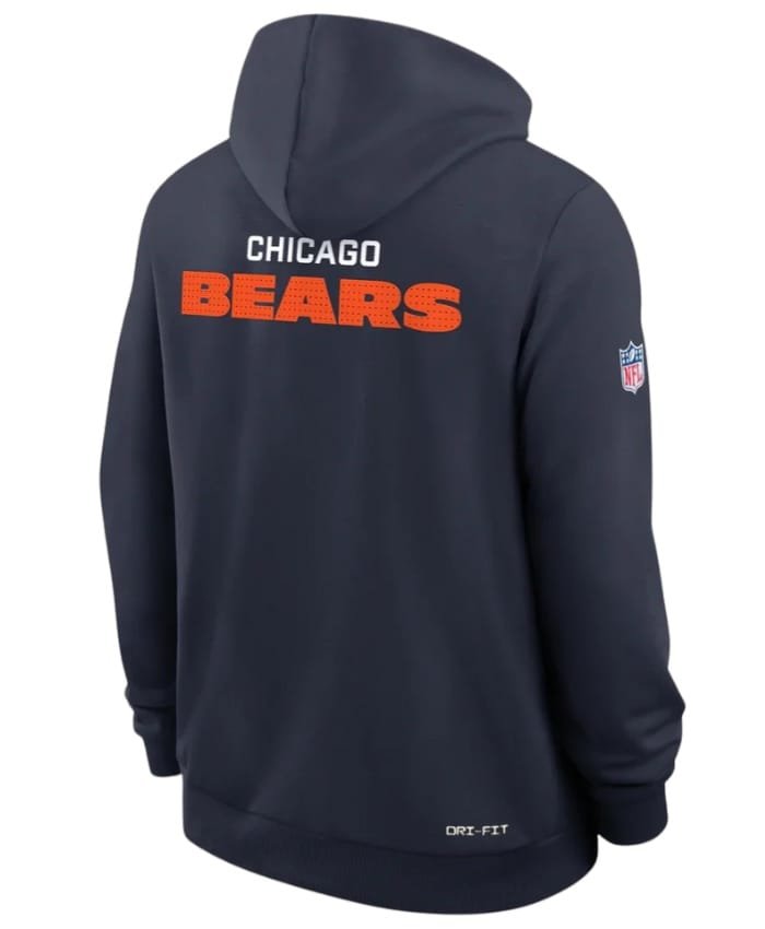 Ben Johnson Chicago Bears 2025 Sideline Blue Hoodie