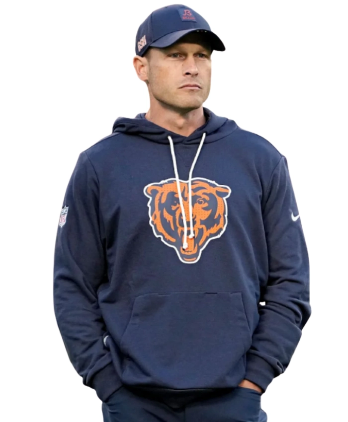 Ben Johnson Chicago Bears 2025 Sideline Hoodie