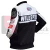 Berna J Edikted Women Black And White Snap Tab Collar Moto Jacket
