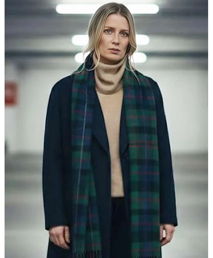 Beverly D Angelo Sleepwalker 2026 Gloria Blue Wool Coat