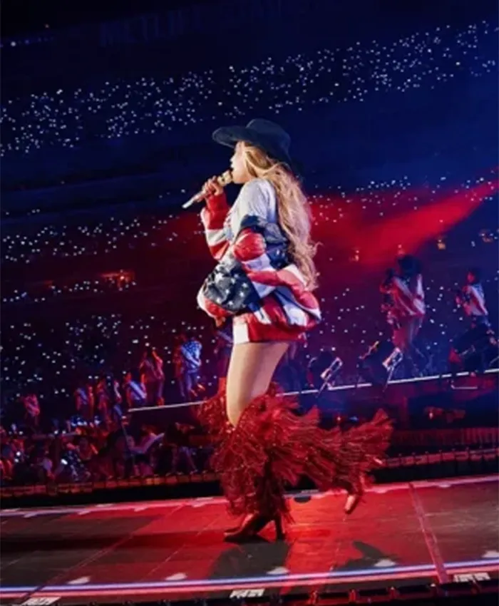 Beyonce Michael Hoban American Flag Leather Jacket - Image 2