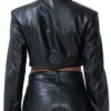 Beyond The Gates Trisha Mann Grant Black Cropped Leather Jacket