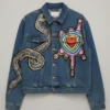Birthday Present 2026 Zayn Malik Printed Blue Denim Jacket