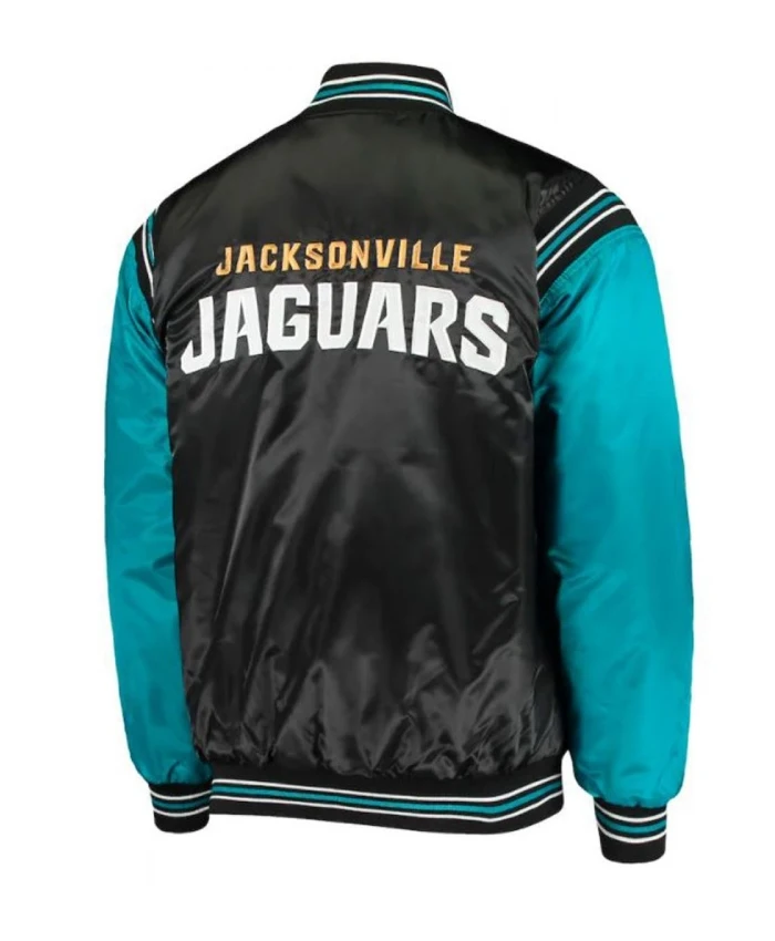 Jacksonville Jaguars Starter Black And Blue Satin Jacket - Image 2
