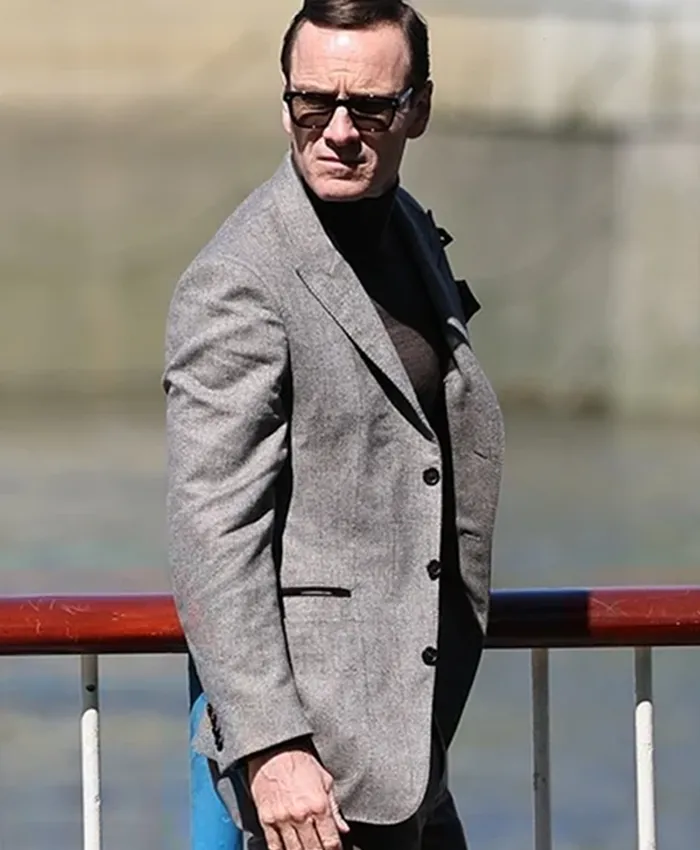 Black Bag 2025 Michael Fassbender Grey Blazer