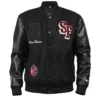 Black Kendrick Bourne 49ers Varsity Jacket