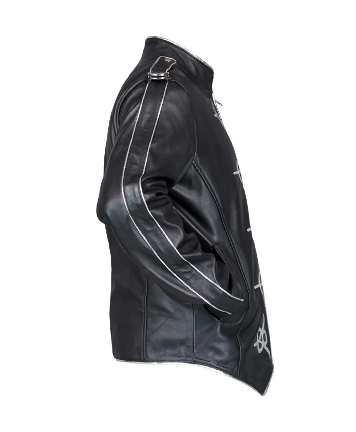 Black Michael Jacksons V8 Leather Jacket