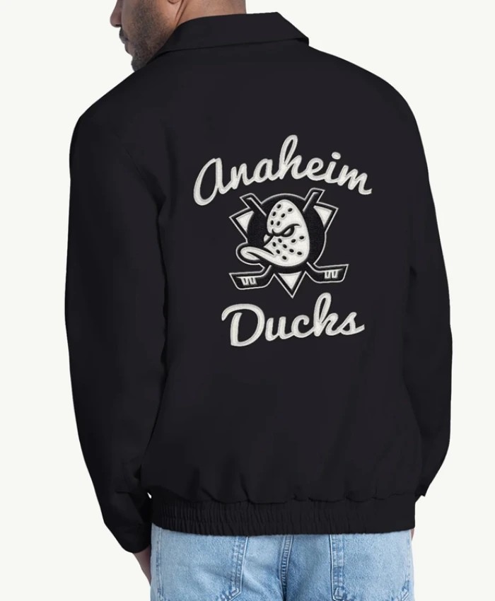 Black Mighty Ducks Franchise Franchise Full Zip Cotton Jacket