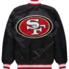 Black San Francisco 49ers Satin Jacket
