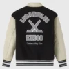 BlackBeige Los Angeles Kings OVO Full Snap WoolLeather Varsity Jacket