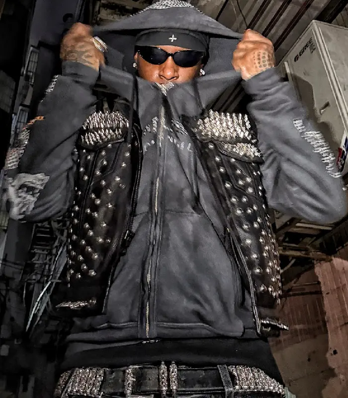 Bloody Osiris Studded Leather Vest - Image 4