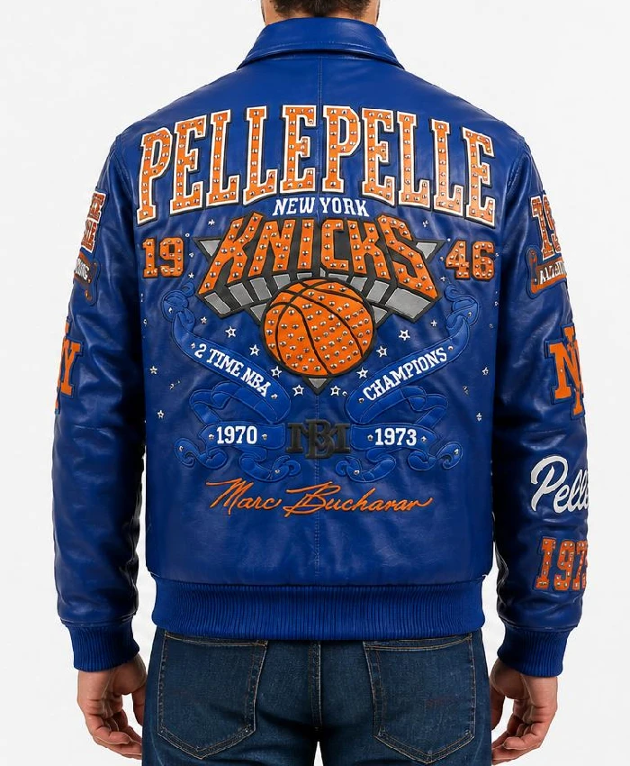 Blue Pelle Pelle x All Star New York Blue Jacket