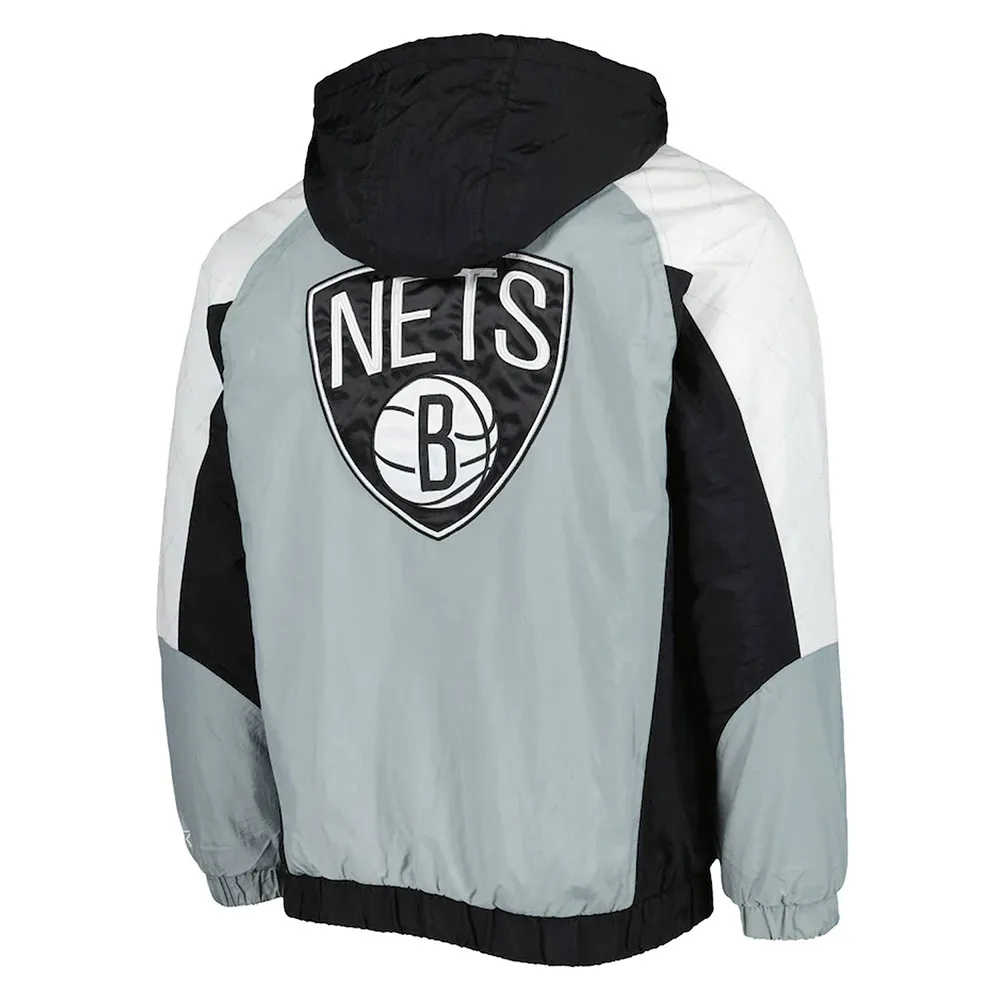 Body Check Brooklyn Nets Half Zip Hoodie Jacket Back