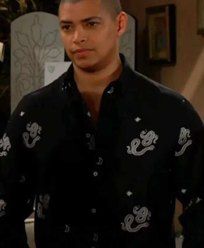 Bold And The Beautiful 2025 Delon De Metz Snake Print Shirt
