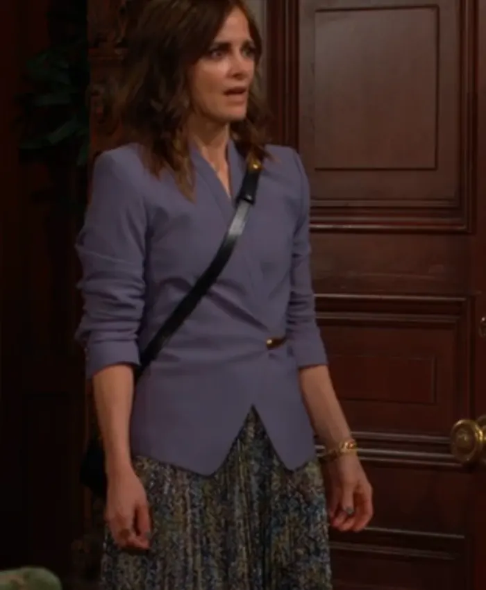 Bold And The Beautiful 2025 Rebecca Budig Blue Blazer