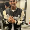 BoohooMAN Teddy 2026 Lamine Yamal Black And White Varsity Bomber Jacket