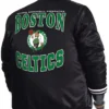 Boston Celtics Adaptive Bold Logo Black Varsity Satin Jacket