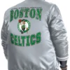 Boston Celtics Adaptive Bold Logo Gray Varsity Satin Jacket