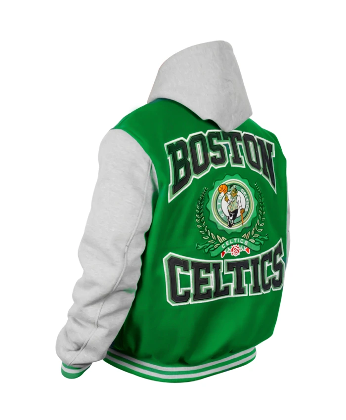 Boston Celtics Prep Kelly Green Full Snap Fleece Hoodie Jacket