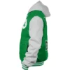 Boston Celtics Throwback Prep Full Snap Fleece Hoodie Jacket