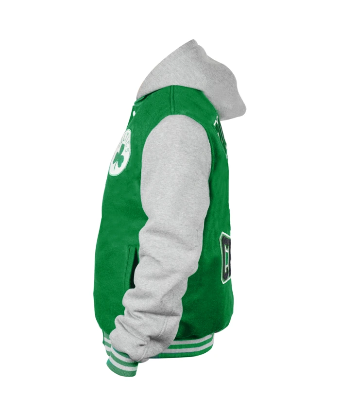 Boston Celtics Throwback Prep Full Snap Fleece Hoodie Jacket