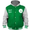 Boston Celtics Throwback Prep Kelly Green Snap Tab Jacket