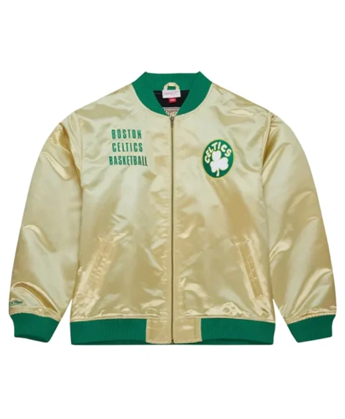 Boston Celtics Vintage Gold Bomber Jacket