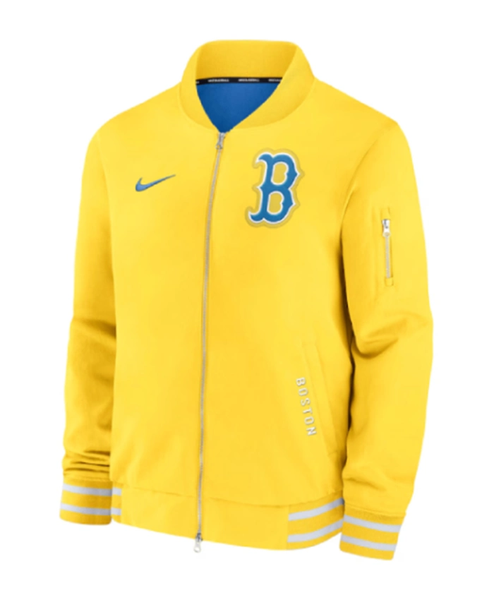 Boston Red Sox 2025 City Connect Yellow Bomber Jacket