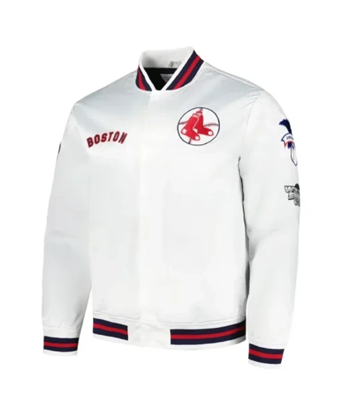 Boston Red Sox City Collection White Varsity Jacket