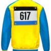 Boston Red Sox Gold And Blue Satin Varsity Jacket