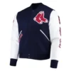 Boston Red Sox Navy Blue And White Letterman Jacket