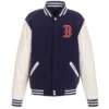 Boston Red Sox Navy Blue And White Varsity Jacket