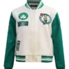 Boston Retro White Celtics Jacket