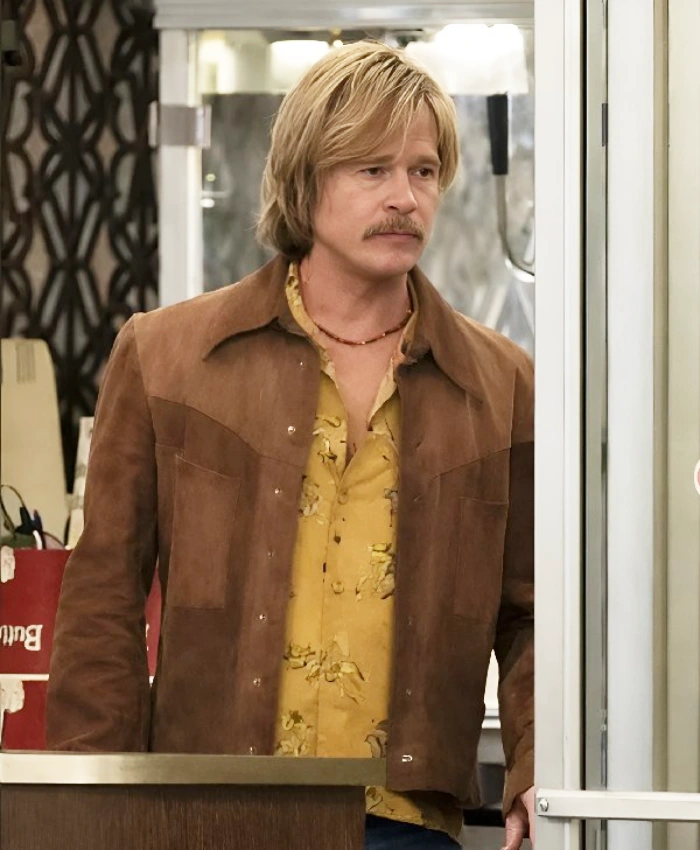 Brad Pitt Movie The Adventures Of Cliff Booth 2026 Cliff Booth Suede Brown Jacket