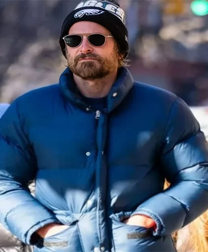 Bradley Cooper Puffer Blue Jacket