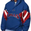Breakaway Crinkle Popover Buffalo Bills Line Up Royal Pullover Hooded Jacket